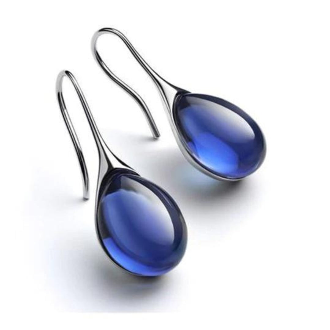 Elegant Gold and Silver Crystal Drop Earrings