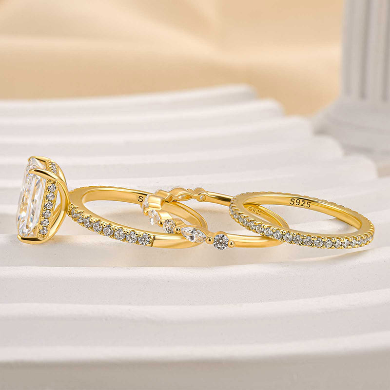 Three-Piece Wedding Ring Set