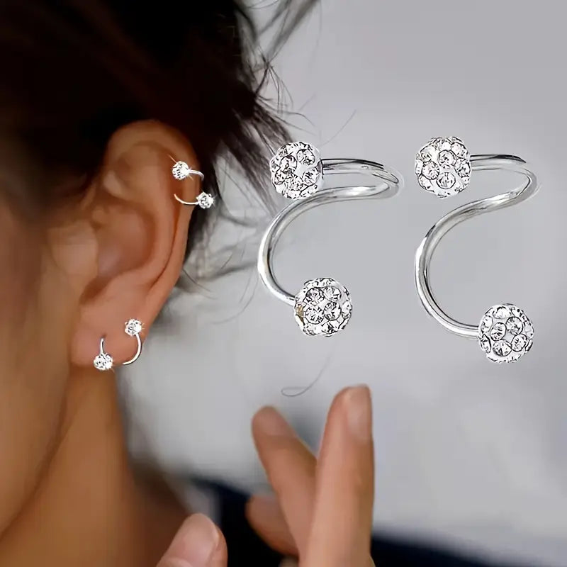 Elegant Spiral Stud Earrings