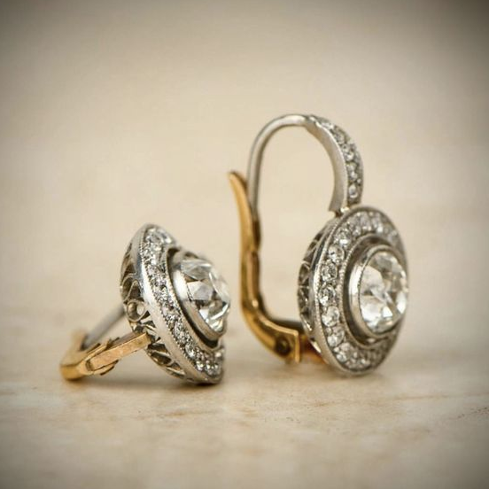 Retro Silver Earrings Featuring Zirconia