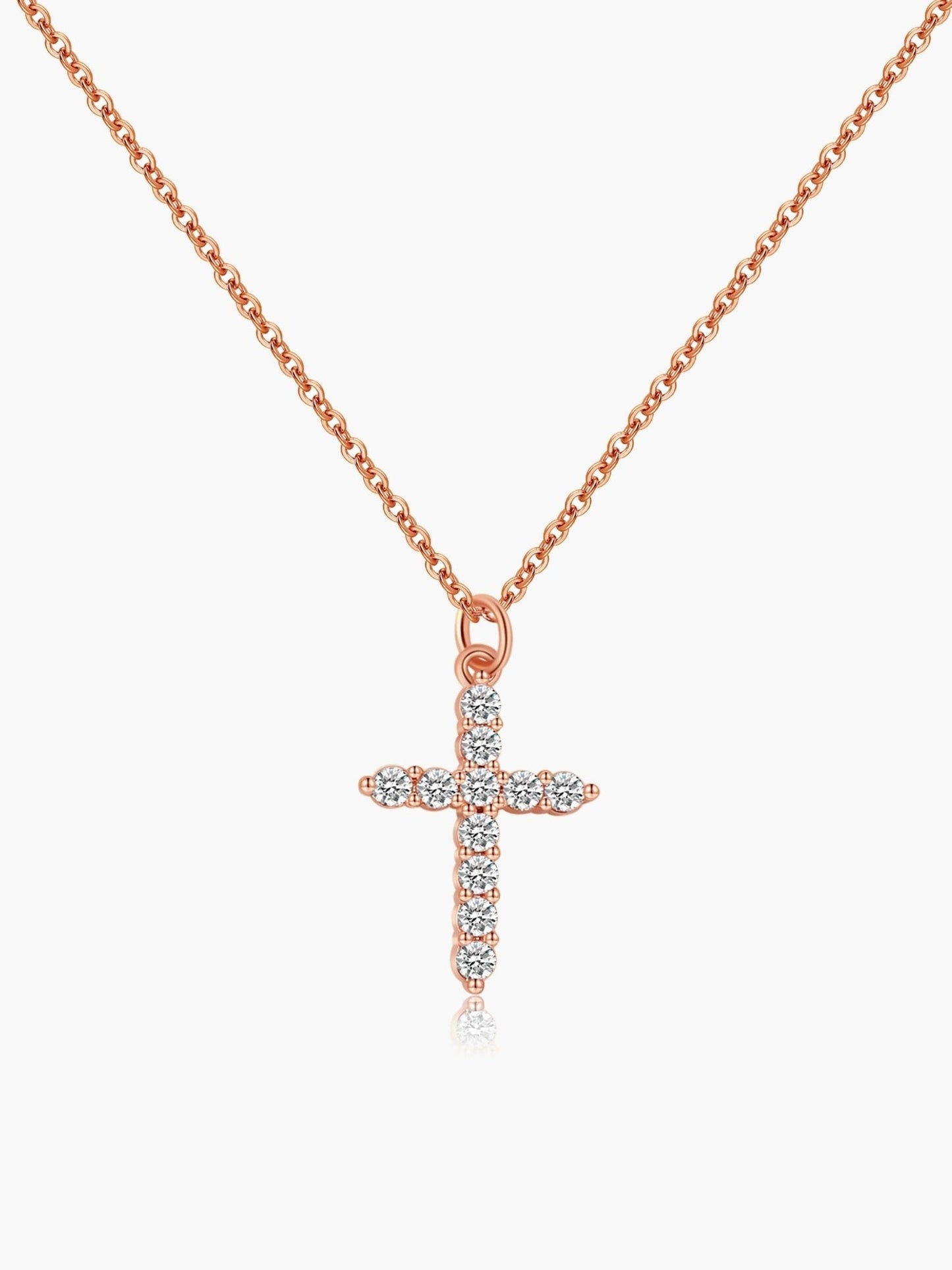 Zirconia Cross Pendant Necklace