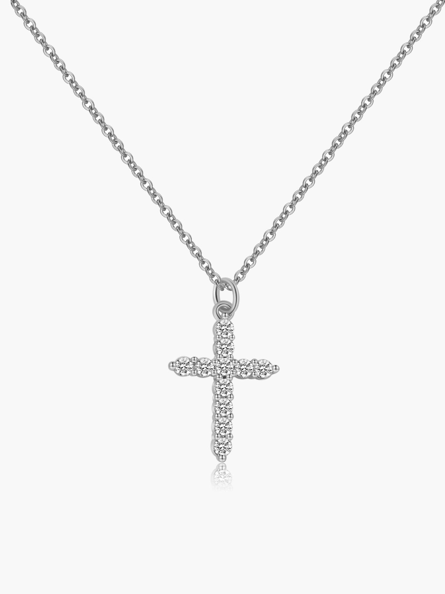 Zirconia Cross Pendant Necklace