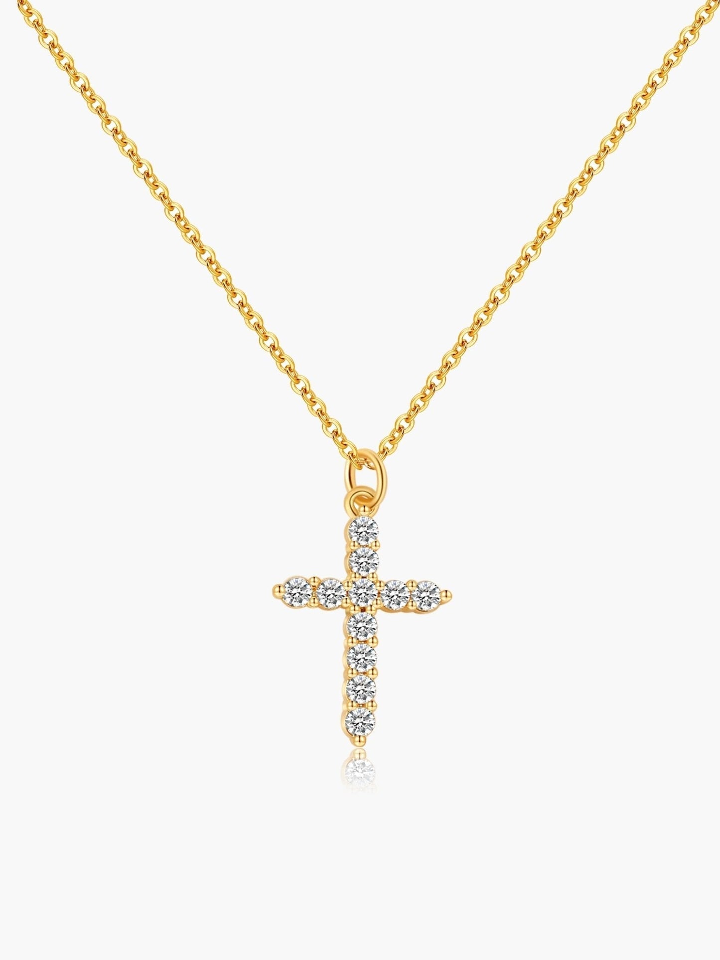 Zirconia Cross Pendant Necklace
