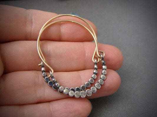 Bohemian Geometric Silver Earrings