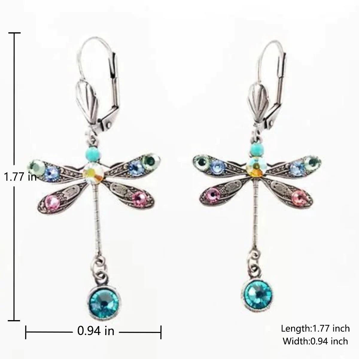 Stylish Engraved Dragonfly Earrings