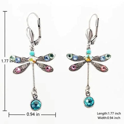 Stylish Engraved Dragonfly Earrings