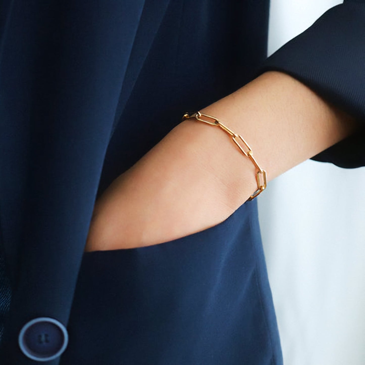Gold Paperclip Bracelet