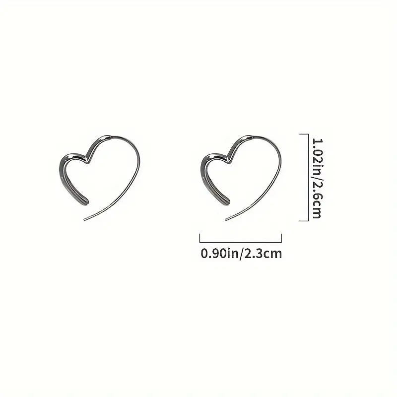 Unique Heart-Shaped Hoop Earrings