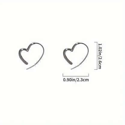 Unique Heart-Shaped Hoop Earrings