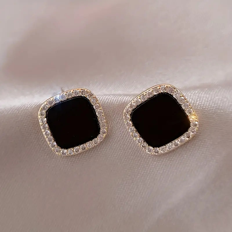 Modern Geometric Square Stud Earrings
