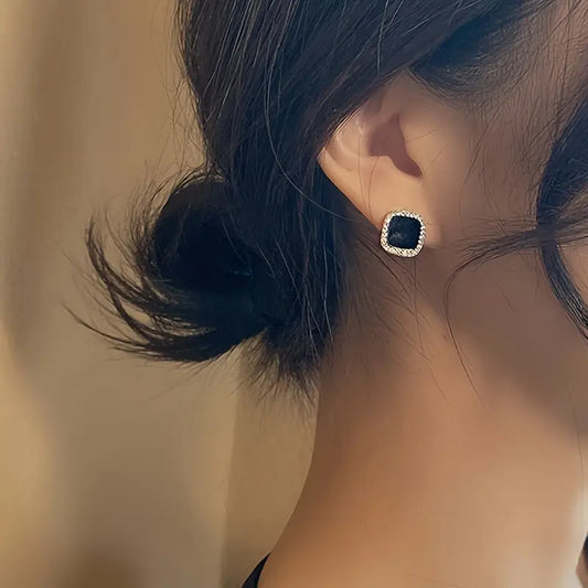 Modern Geometric Square Stud Earrings