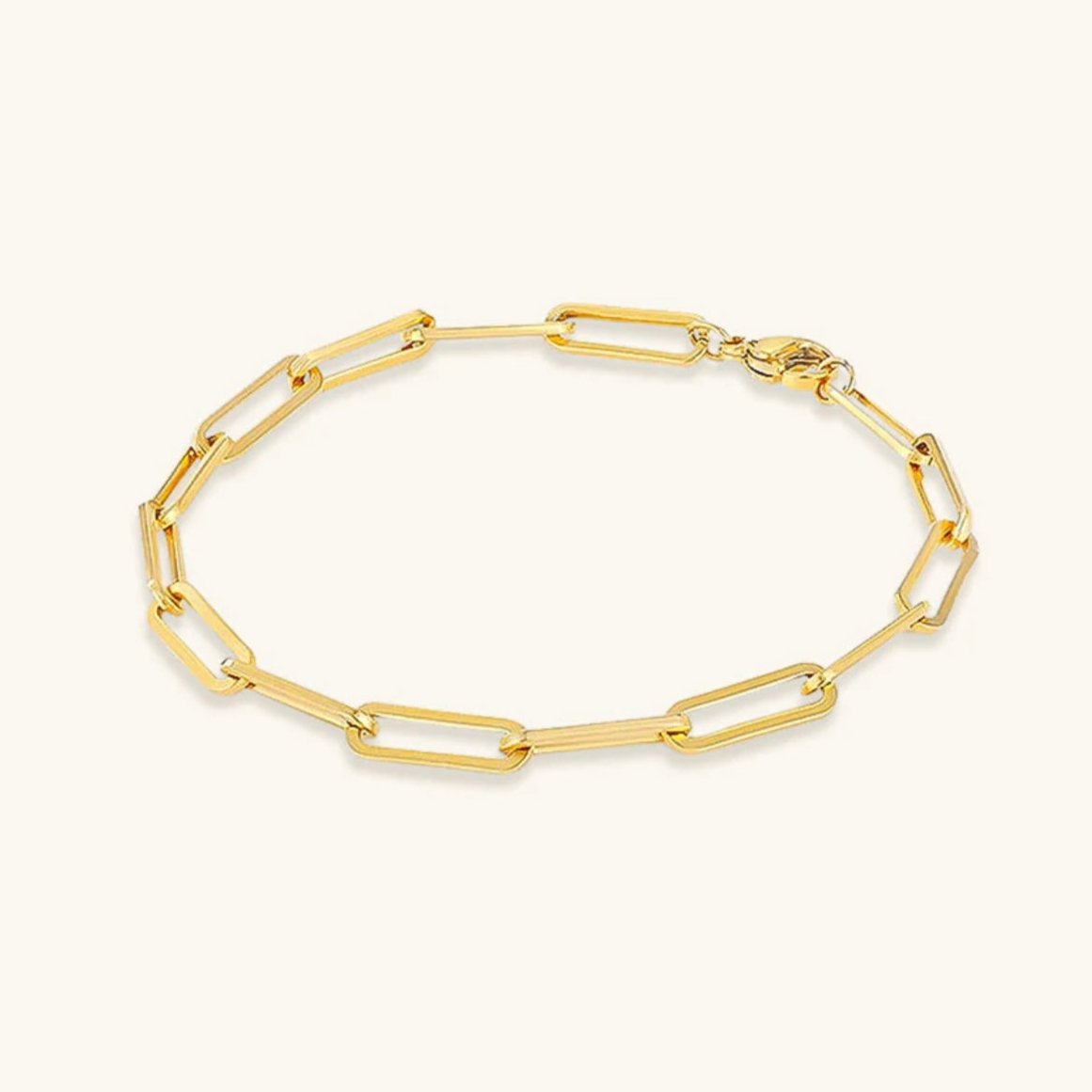 Gold Paperclip Bracelet