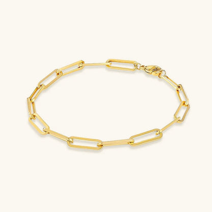 Gold Paperclip Bracelet