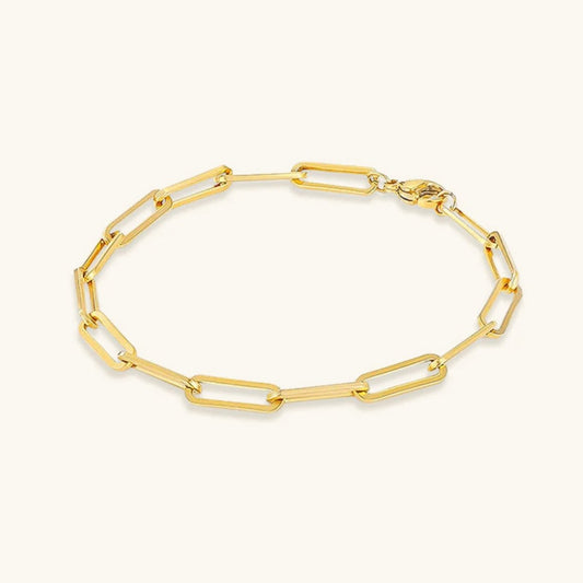 Gold Paperclip Bracelet