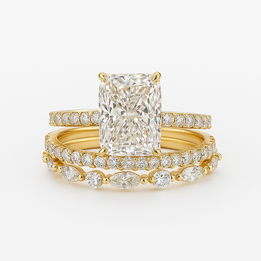 Three-Piece Wedding Ring Set