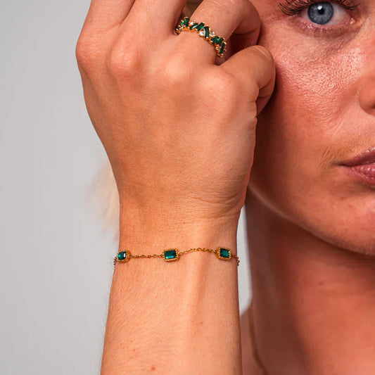 Trinity Emerald Bracelet