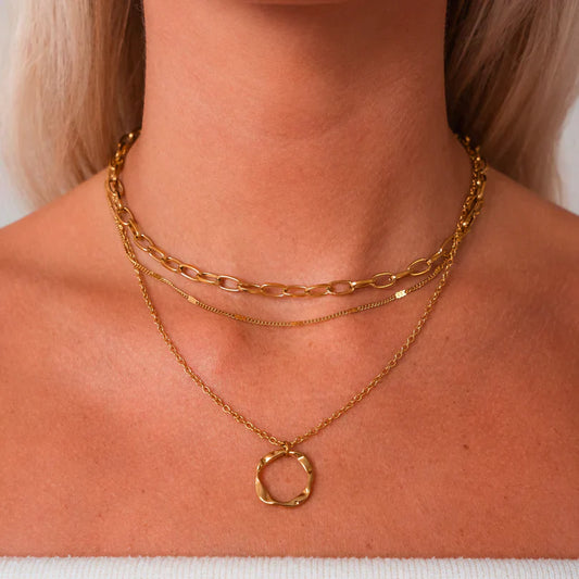 Vintage Gold Layered Necklace