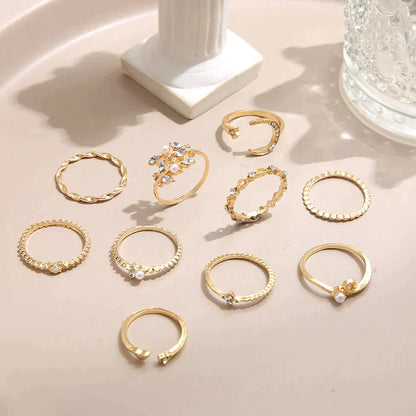 10 Pack of Bohemian Style Silver and Gold Plated Rings