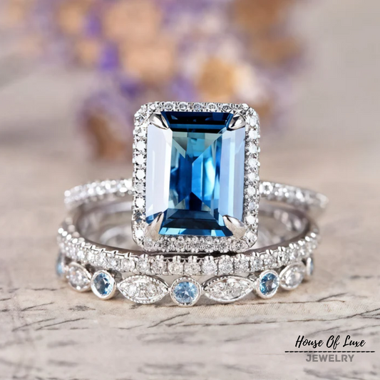 Retro Silver Turquoise Ring Collection