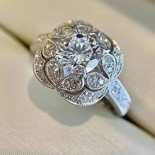 Retro Shiny Silver Ring