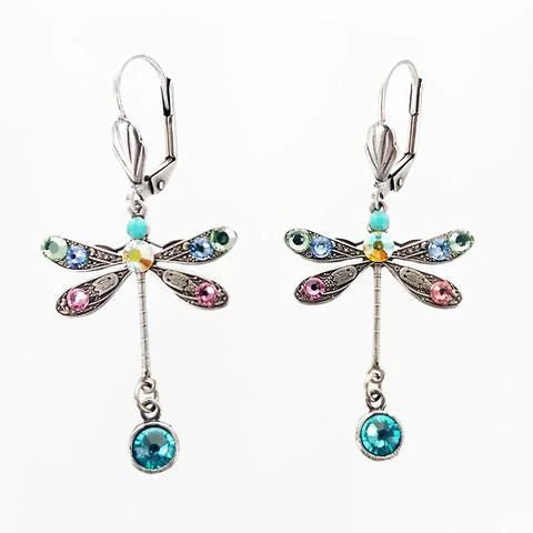 Stylish Engraved Dragonfly Earrings