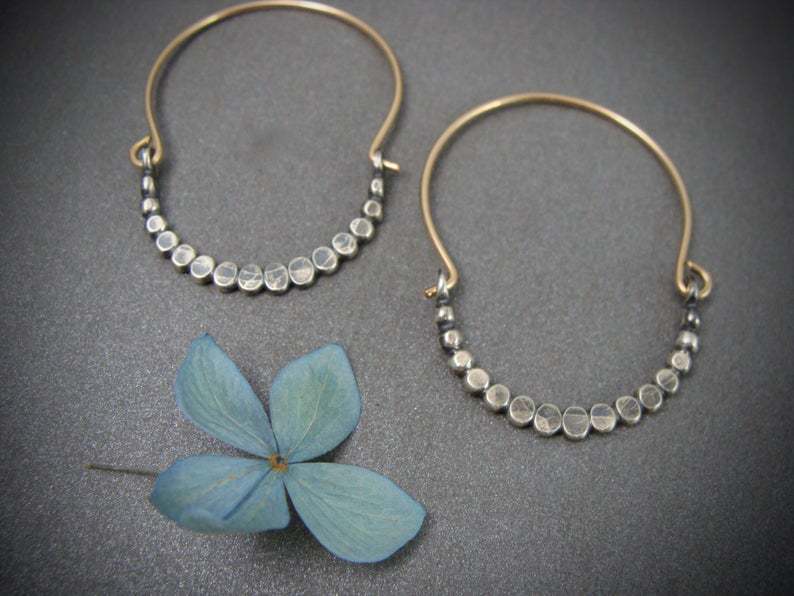 Bohemian Geometric Silver Earrings
