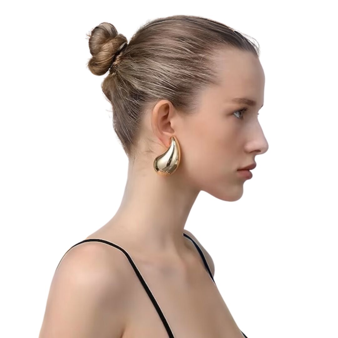 Teardrop Gold Earrings