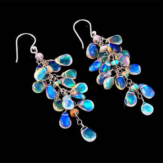 Luminous Gemstone Earrings
