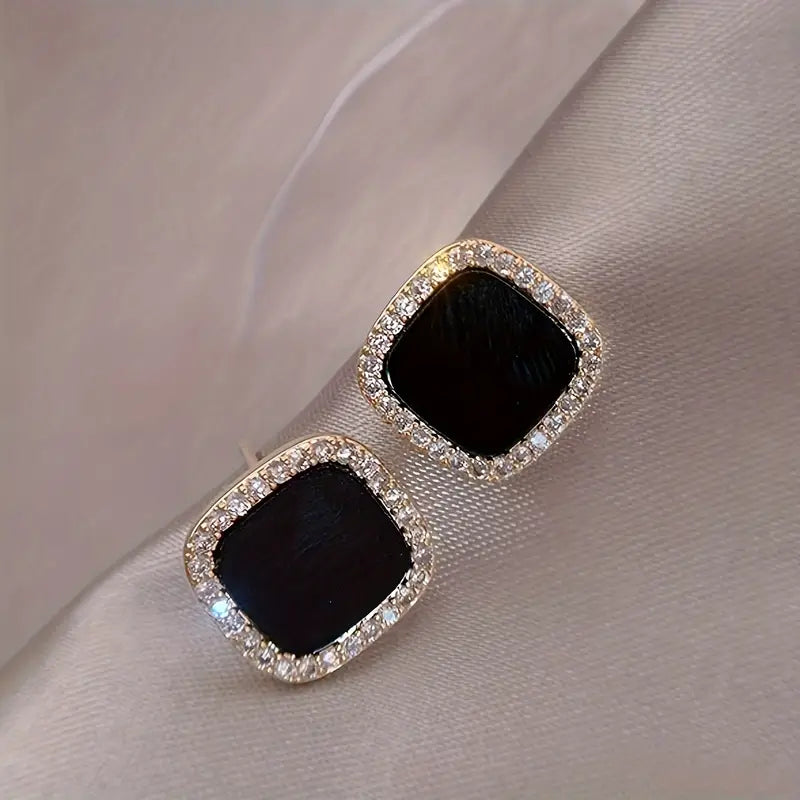 Modern Geometric Square Stud Earrings