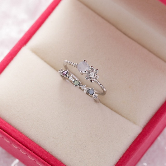Silver Ring with Moonstone