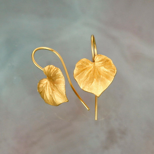 Retro Golden Leaf Earrings
