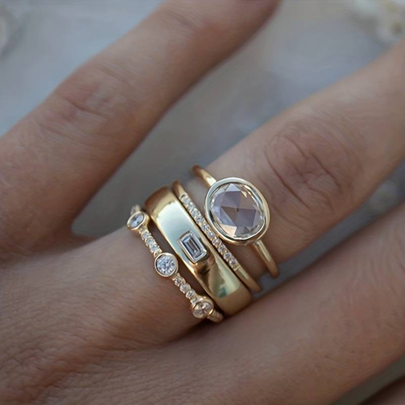 Antique Gold and Zirconia Ring Collection