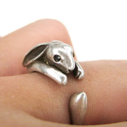 Retro Silver Rabbit Earrings