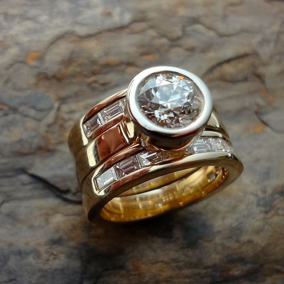 Retro Stacked Glass Ring