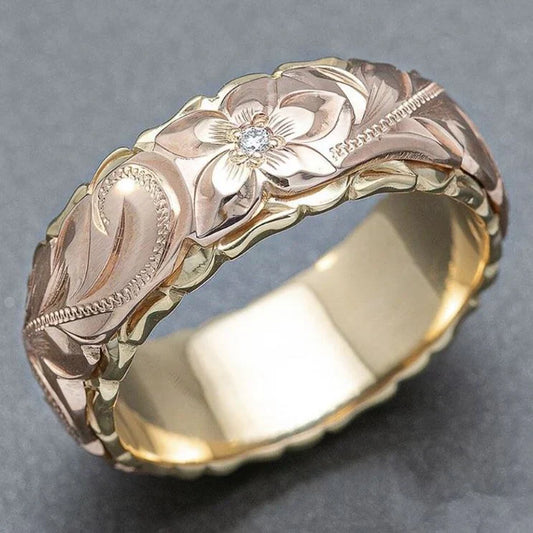 Antique Floral Design Gold Ring