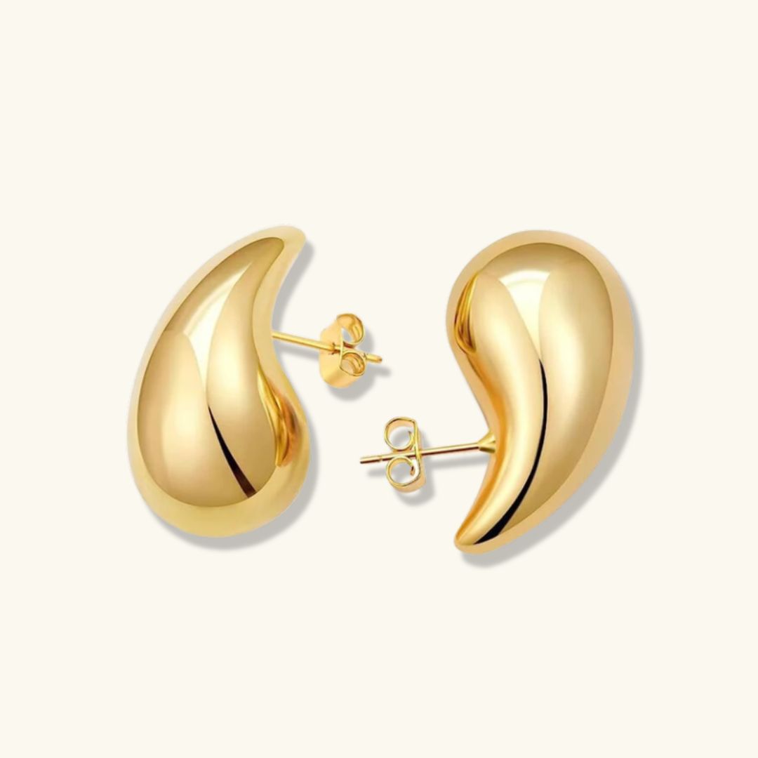 Teardrop Gold Earrings