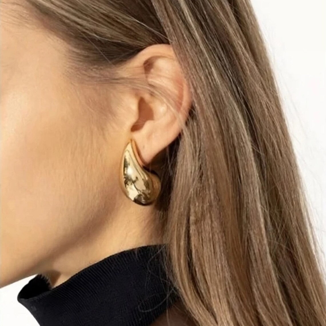 Teardrop Gold Earrings