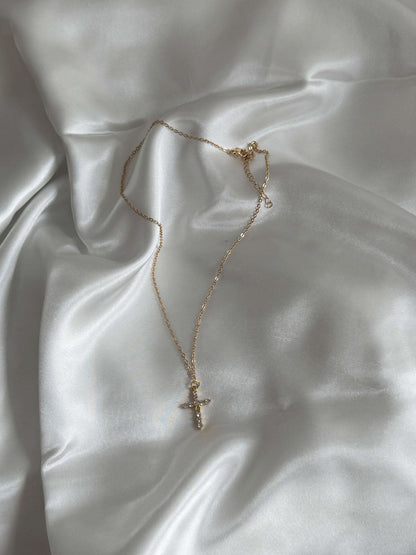 Zirconia Cross Pendant Necklace