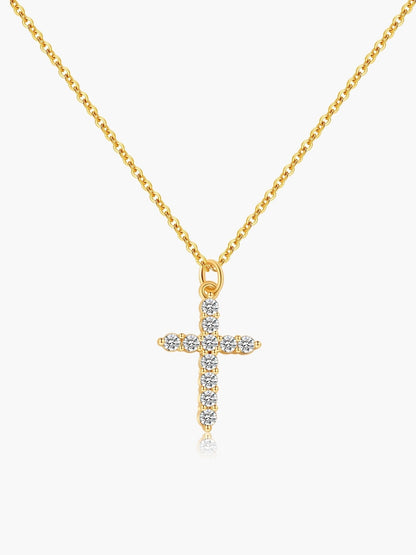 Zirconia Cross Pendant Necklace