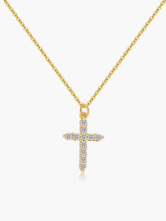 Zirconia Cross Pendant Necklace